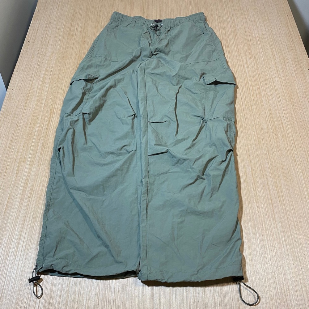 No Boundaries Sage Green Nylon Cargo Maxi Skirt Utility gorpcore  Medium